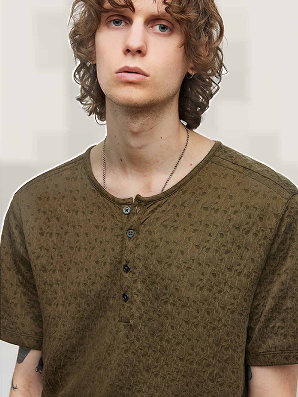 John Varvatos Collection Stanton Short Sleeve Henley Shirt